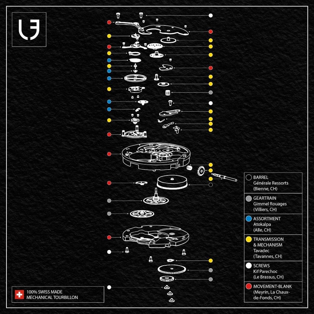 Régulateur Tourbillon Louis Erard x Alain Silberstein Noir