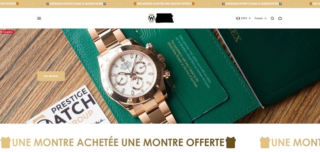 Image d'illustration - Prestige Watch Group est toujours actif sur internet - Source internet