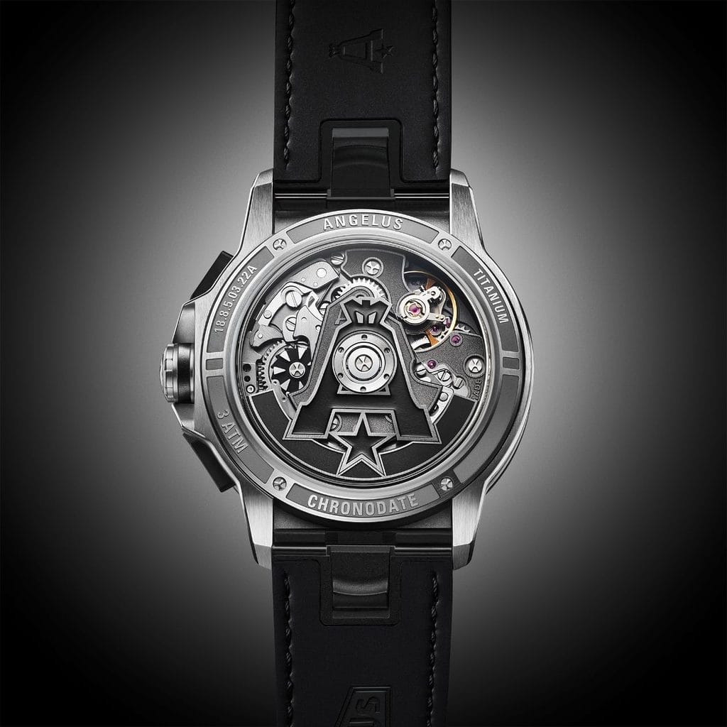 Le calibre A-500 de l'Angelus Chronodate Titanium