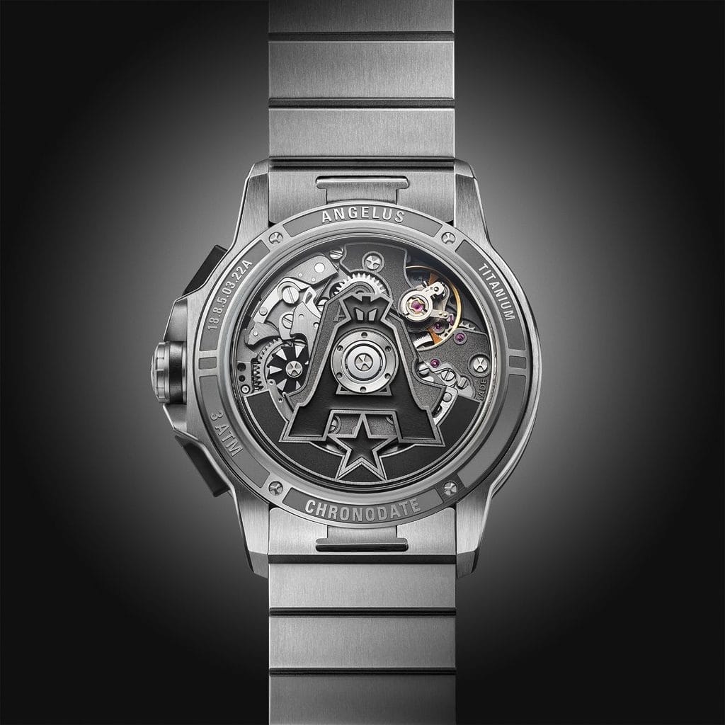 Le calibre A-500 de l'Angelus Chronodate Titanium