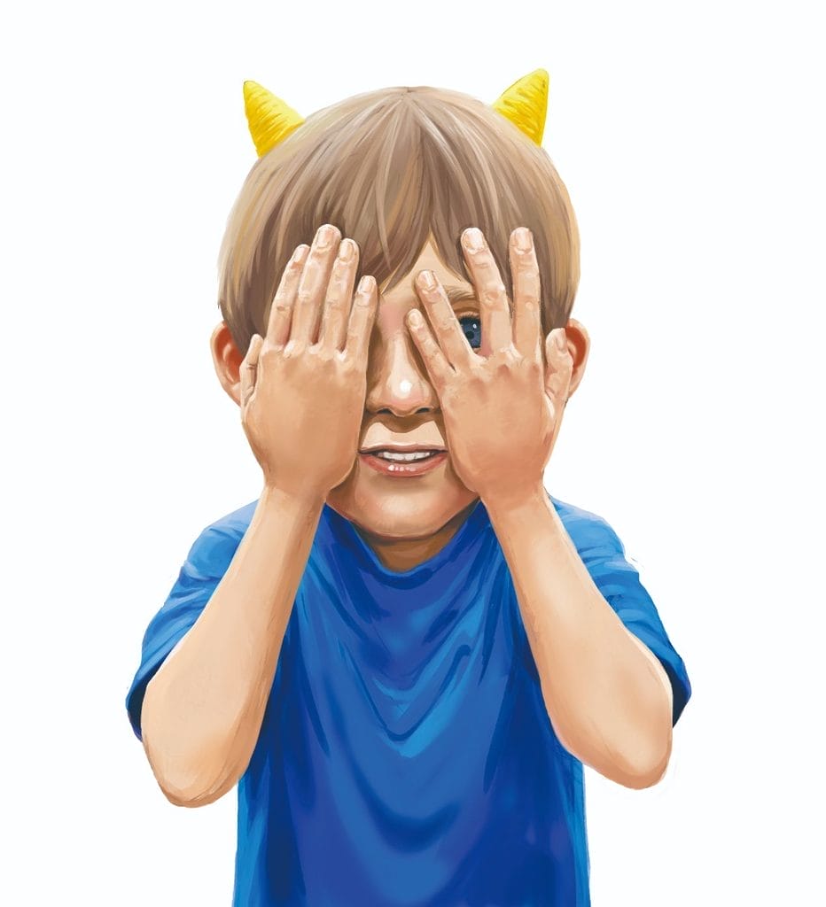 Le jeu du cache-cache. Jeu le plus célèbre de l'enfance.