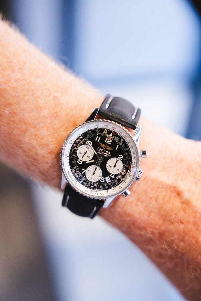 Breitling Navitimer B01, pièce phare de la boutique.