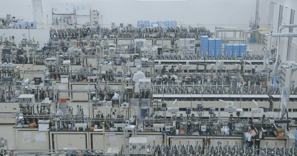 Ligne de production de la Manufacture de Saku.