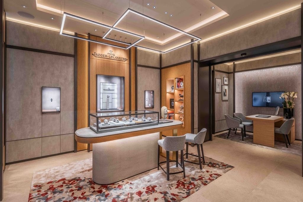 Intérieur de la nouvelle boutique Jaeger-LeCoultre de Strasbourg