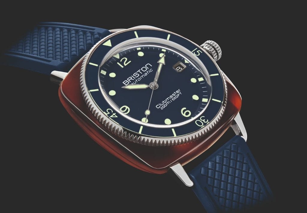 La Clubmaster Legend Diver avec son boîtier en acétate.