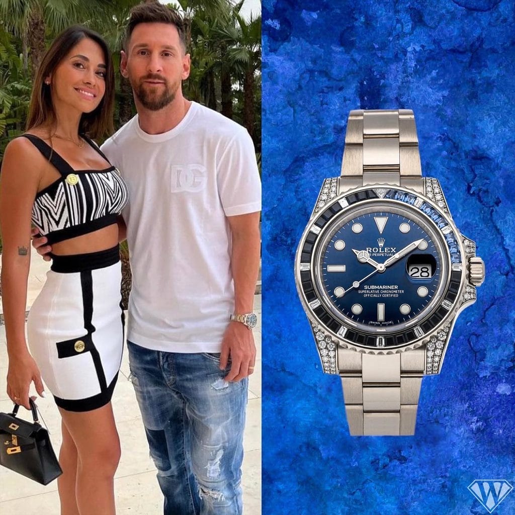 Léo Messi fait partie des amateurs de Rolex Submariner - Photo internet