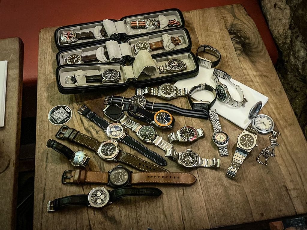 Le traditionnel "Table Shot" de nos rencontres horlogères.