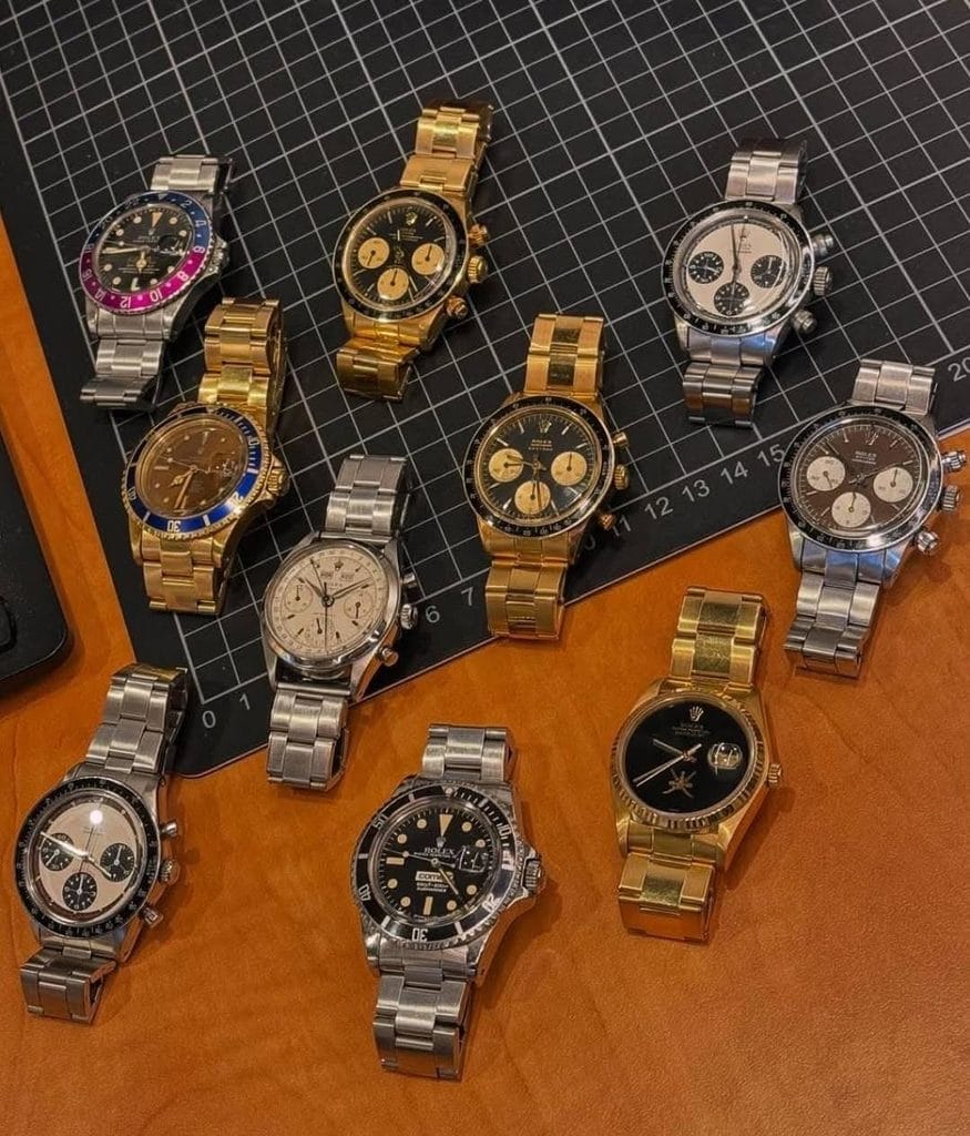 Exemple de collection postée sur le groupe Rolex Légende - Crédit Groupe Facebook