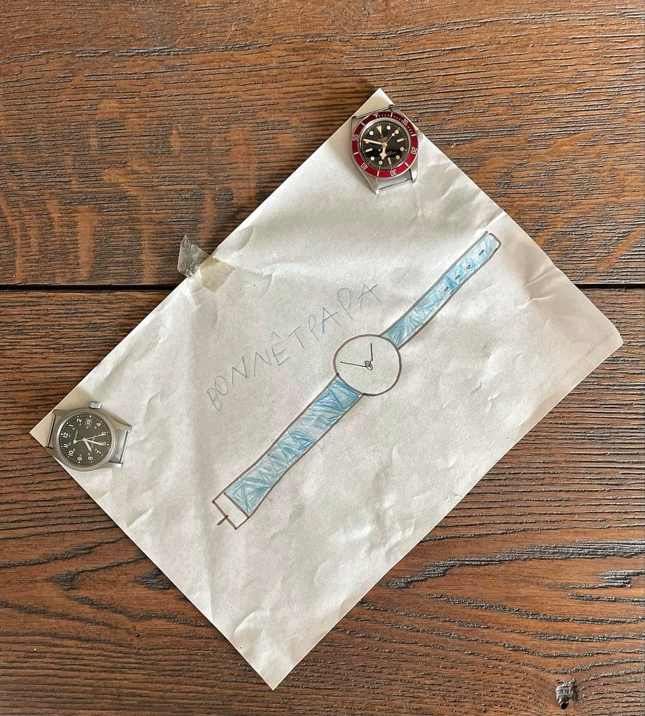 Le dessin de Pierre-Antoine, offert à son papa, Romain, pour la Fête des Pères.