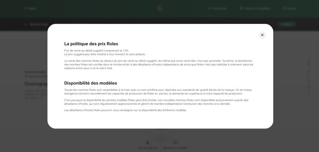 Information officielle concernant les tarifs pratiqués et la disponibilité des modèles.