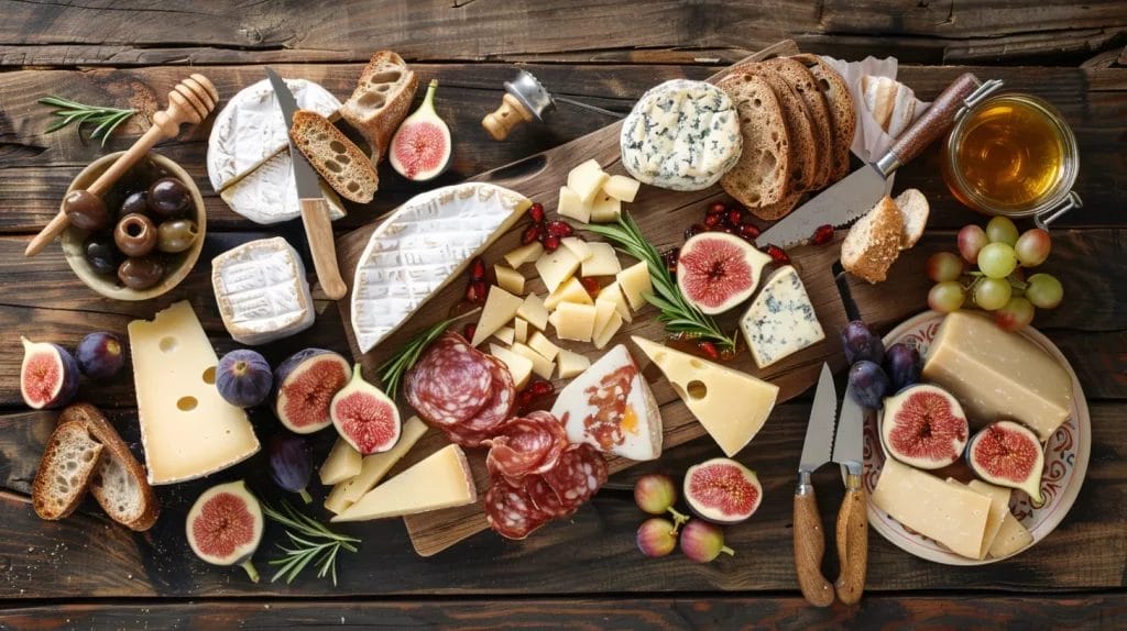 Plateau de fromages et de charcuterie