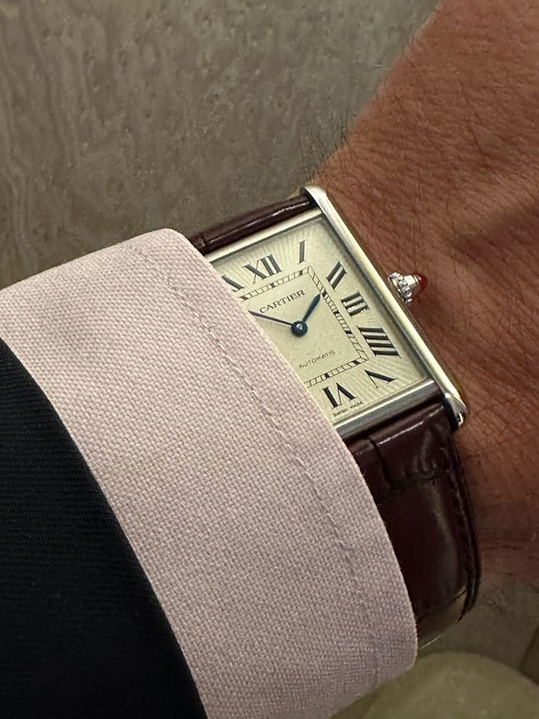 Nouvelle Cartier Tank platine, le must de l'élégance.